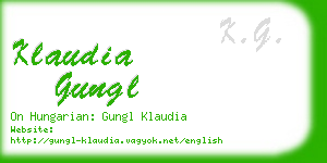 klaudia gungl business card